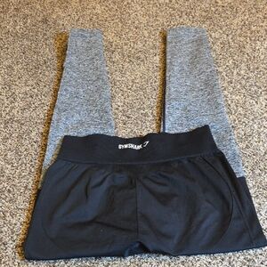 Gymshark Black and Heather Gray Leggings